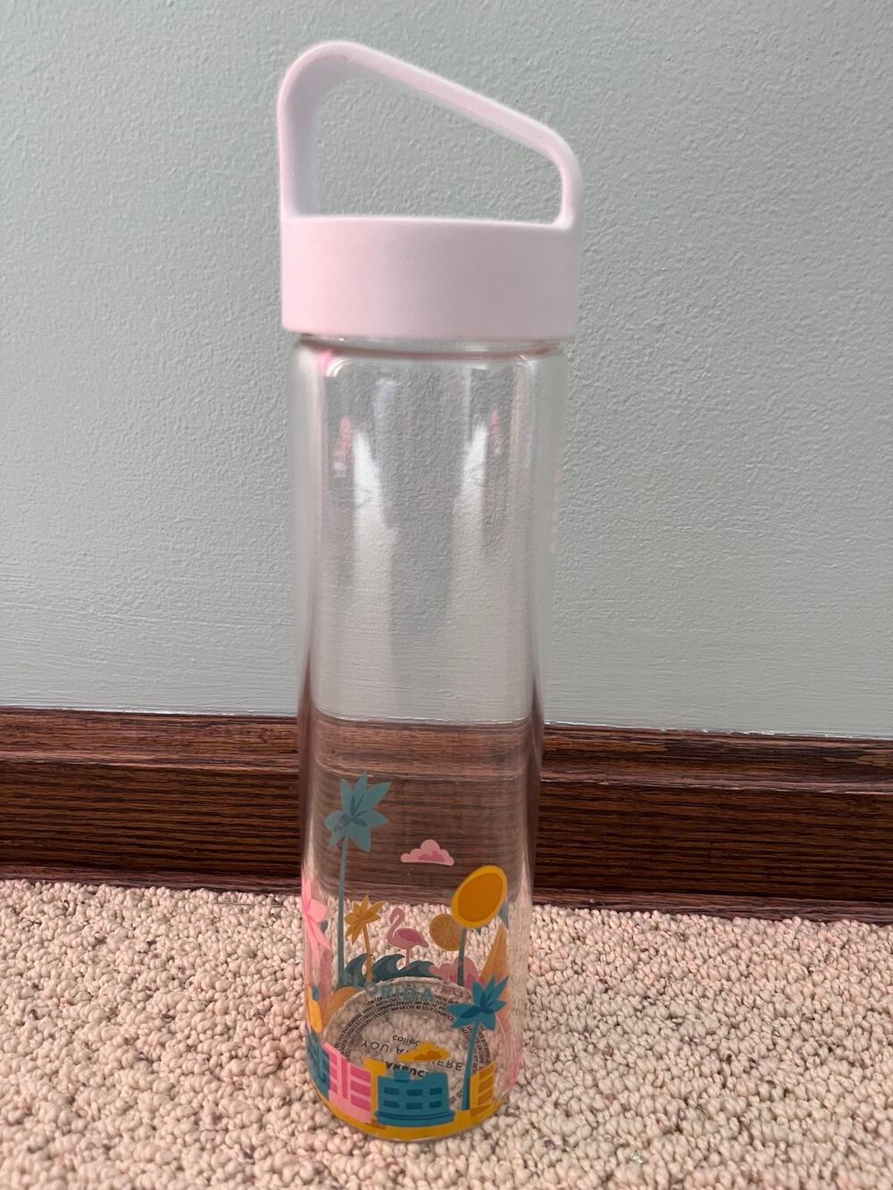 Starbucks Florida You Are Here Collection Glass Water Bottle